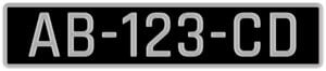 plaque immatriculation noire